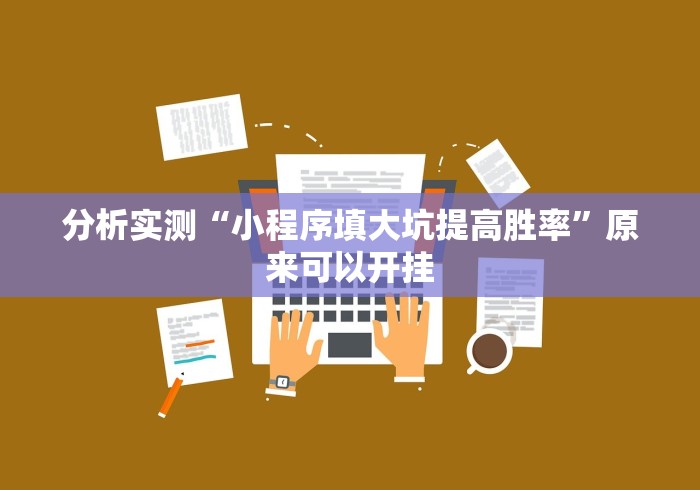分析实测“小程序填大坑提高胜率”原来可以开挂