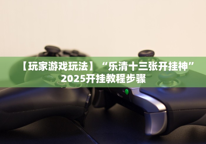 【玩家游戏玩法】“乐清十三张开挂神”2025开挂教程步骤