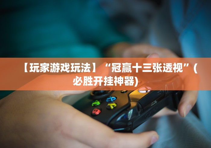 【玩家游戏玩法】“冠赢十三张透视”(必胜开挂神器)