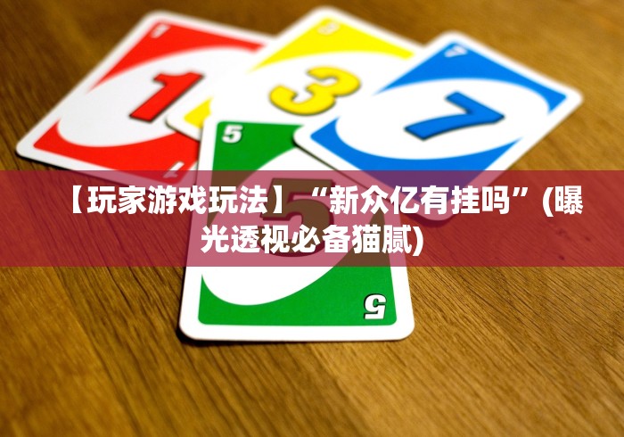 【玩家游戏玩法】“新众亿有挂吗	”(曝光透视必备猫腻)