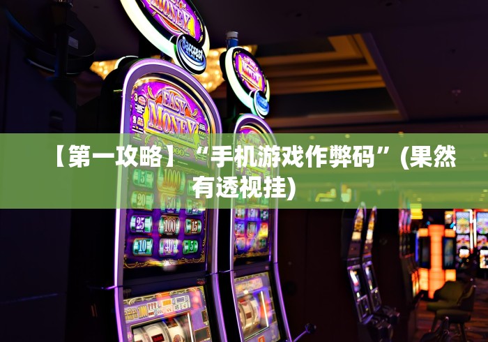 【第一攻略】“手机游戏作弊码”(果然有透视挂)