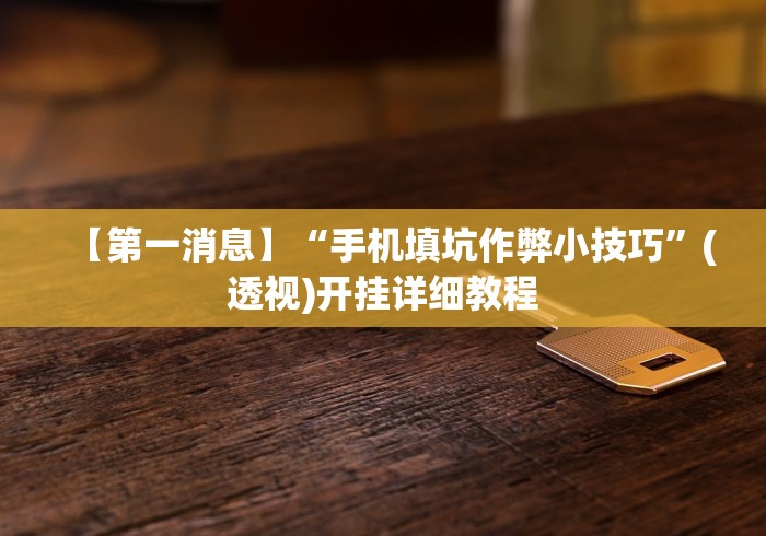 【第一消息】“手机填坑作弊小技巧”(透视)开挂详细教程