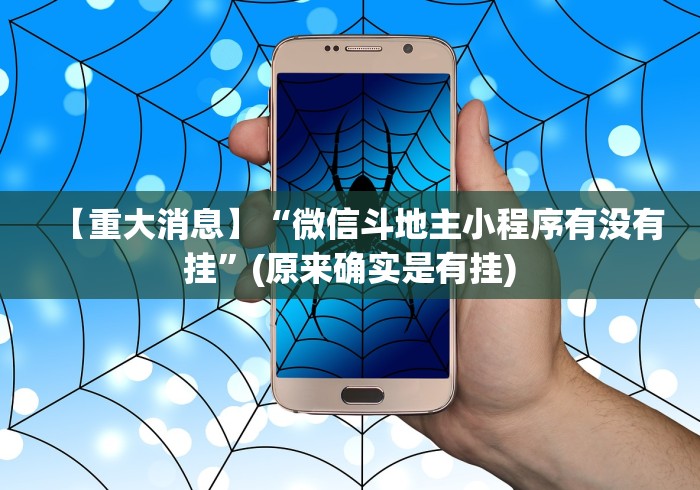 【重大消息】“微信斗地主小程序有没有挂”(原来确实是有挂)