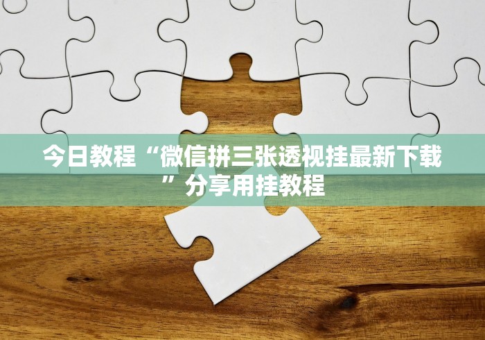 今日教程“微信拼三张透视挂最新下载”分享用挂教程