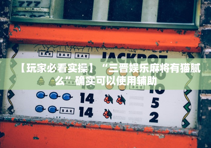 【玩家必看实操】“三晋娱乐麻将有猫腻么”确实可以使用辅助