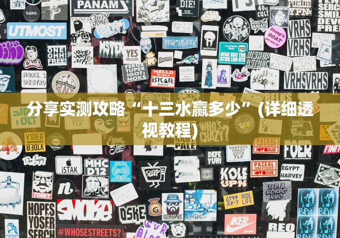 分享实测攻略“十三水赢多少	”(详细透视教程)