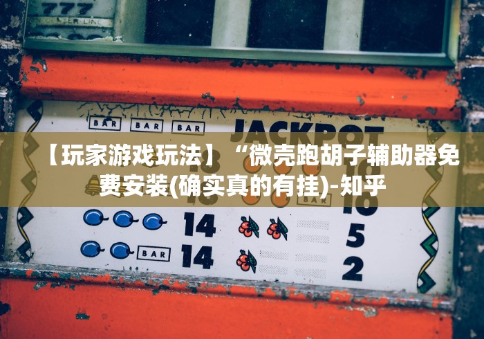 【玩家游戏玩法】“微壳跑胡子辅助器免费安装(确实真的有挂)-知乎 【玩家游戏玩法】“微壳跑胡子辅助器免费安装(确实真的有挂)-知乎