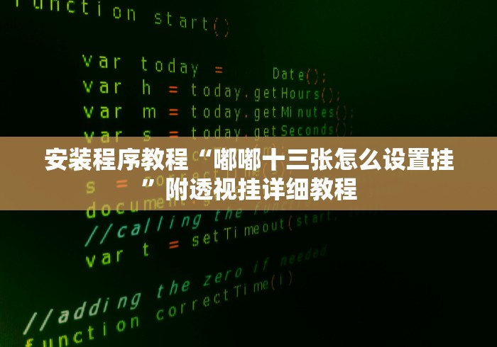 安装程序教程“嘟嘟十三张怎么设置挂	”附透视挂详细教程