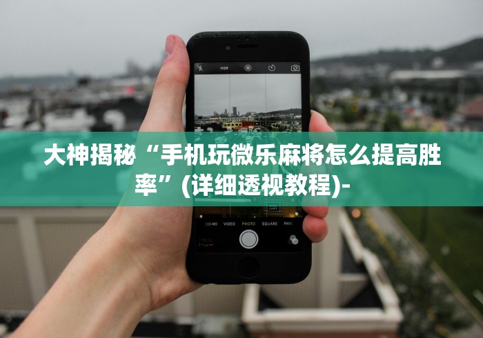 大神揭秘“手机玩微乐麻将怎么提高胜率	”(详细透视教程)-