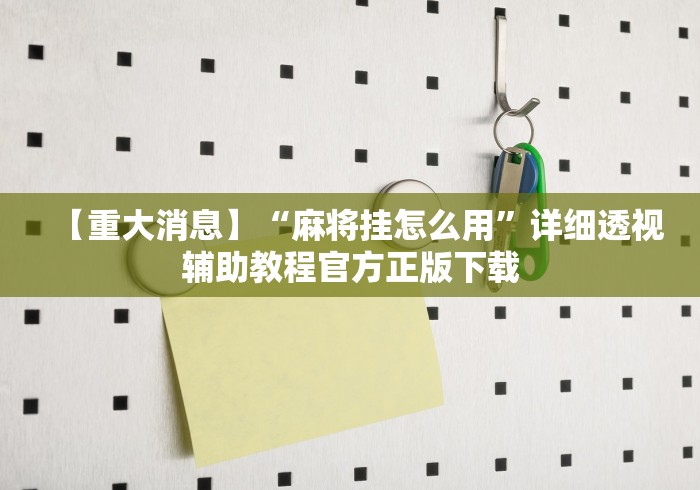 实测辅助“微乐陕西三代透视”分享用挂教程