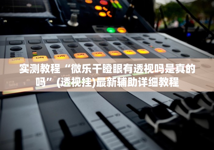 实测教程“微乐干瞪眼有透视吗是真的吗”(透视挂)最新辅助详细教程