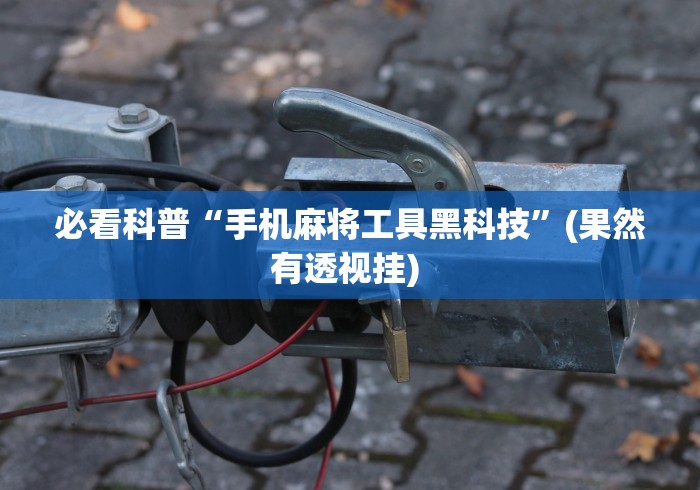 必看科普“手机麻将工具黑科技”(果然有透视挂) 