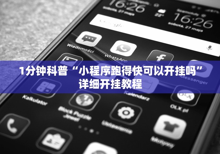 1分钟科普“小程序跑得快可以开挂吗”详细开挂教程