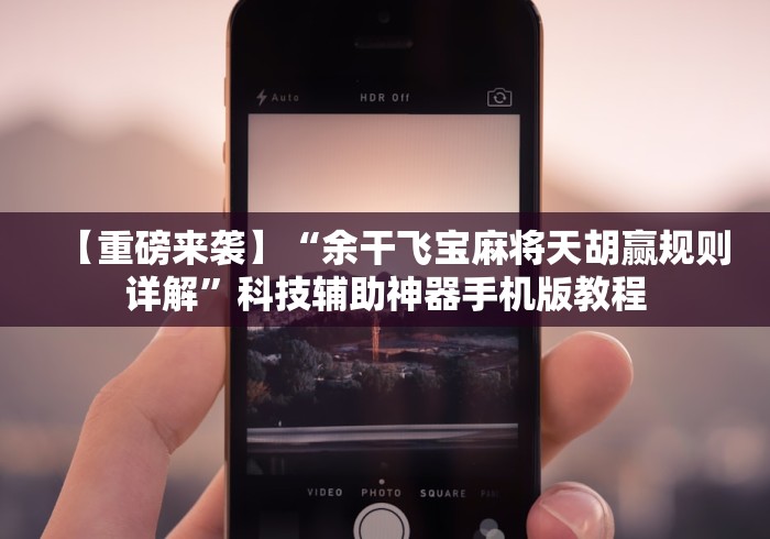 【重磅来袭】“余干飞宝麻将天胡赢规则详解”科技辅助神器手机版教程