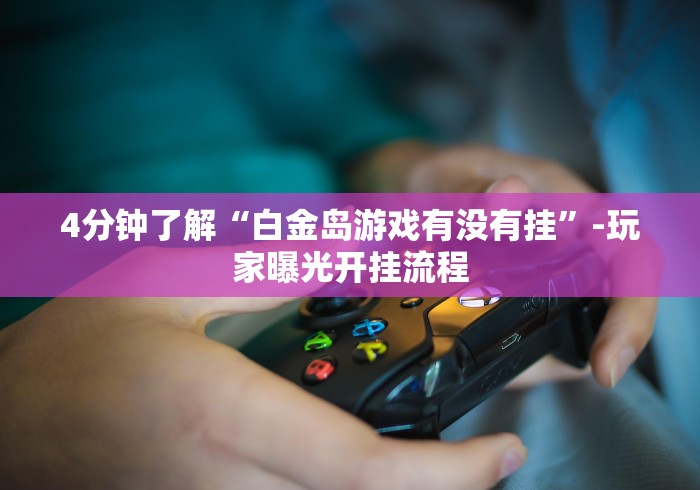 4分钟了解“白金岛游戏有没有挂”-玩家曝光开挂流程