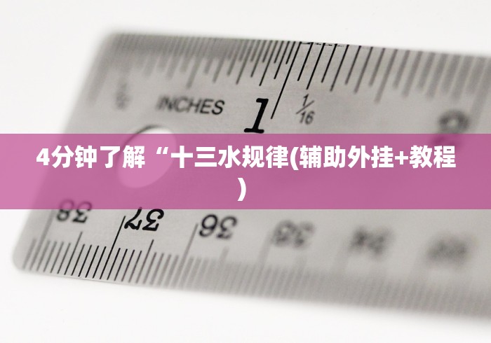 4分钟了解“十三水规律(辅助外挂+教程) 4分钟了解“十三水规律(辅助外挂+教程)