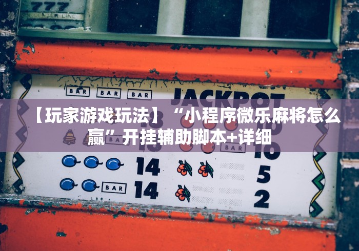 【玩家游戏玩法】“小程序微乐麻将怎么赢”开挂辅助脚本+详细