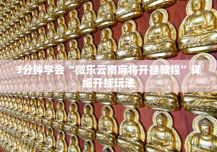 3分钟学会“微乐云南麻将开挂教程”详细开挂玩法