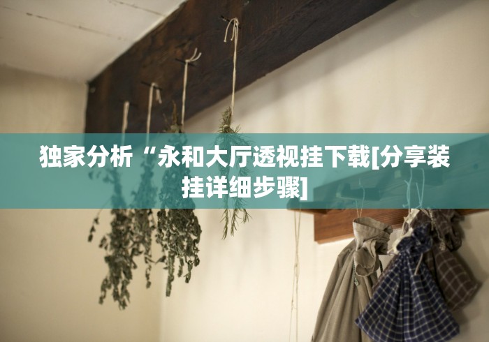 独家分析“永和大厅透视挂下载[分享装挂详细步骤]