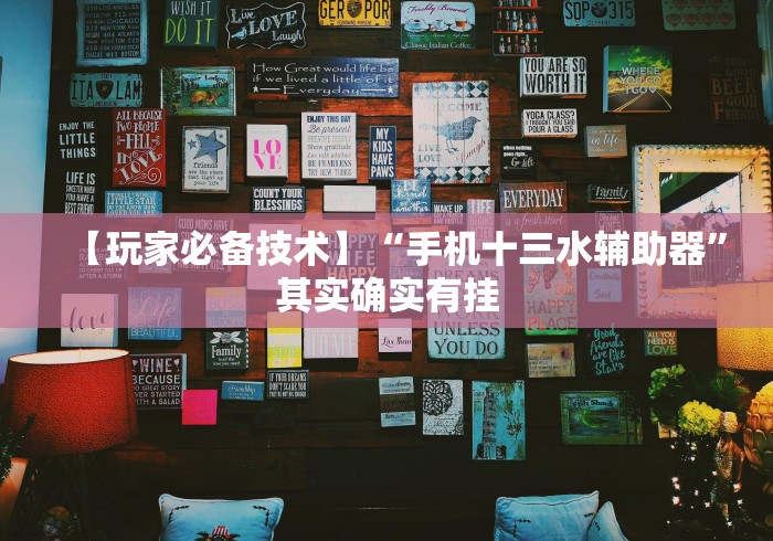 【玩家必备技术】“手机十三水辅助器	”其实确实有挂