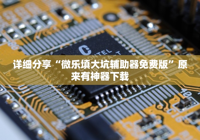 详细分享“微乐填大坑辅助器免费版	”原来有神器下载