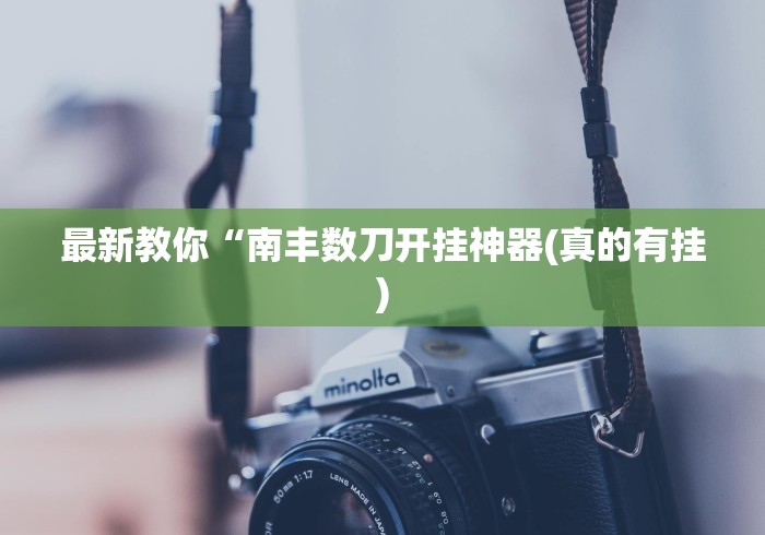 最新教你“南丰数刀开挂神器(真的有挂) 最新教你“南丰数刀开挂神器(真的有挂)