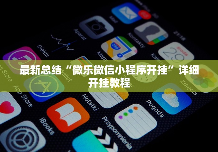 最新总结“微乐微信小程序开挂”详细开挂教程
