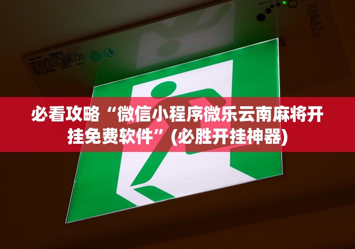 2026玩家推荐:微信麻将有挂吗视频	”(确实真的有挂)