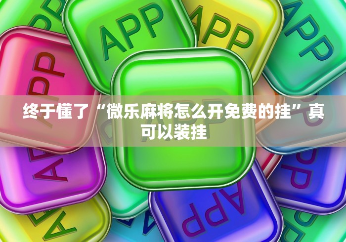 终于懂了“微乐麻将怎么开免费的挂”真可以装挂