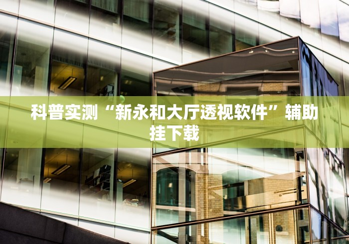 科普实测“新永和大厅透视软件”辅助挂下载
