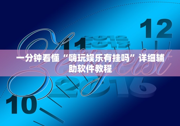 一分钟看懂“嗨玩娱乐有挂吗”详细辅助软件教程