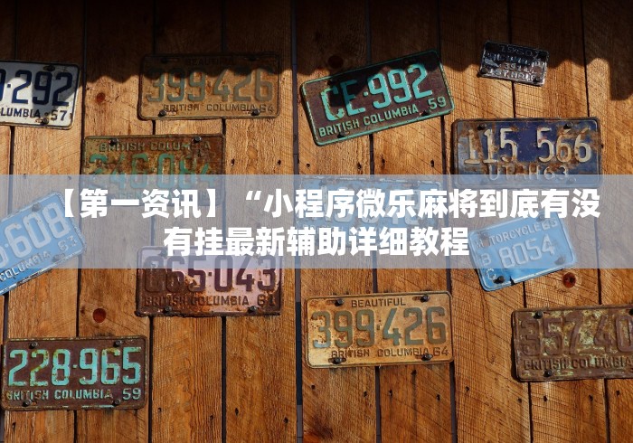 【第一资讯】“小程序微乐麻将到底有没有挂最新辅助详细教程 【第一资讯】“小程序微乐麻将到底有没有挂最新辅助详细教程