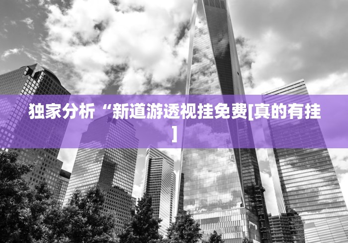 独家分析“新道游透视挂免费[真的有挂]