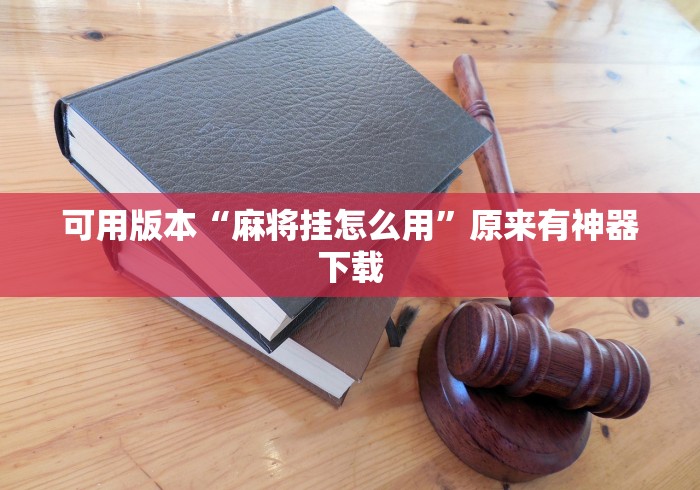 可用版本“麻将挂怎么用”原来有神器下载