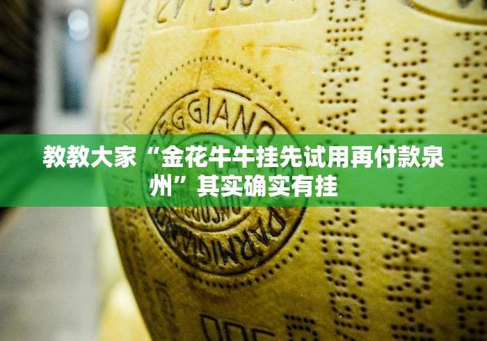 教教大家“金花牛牛挂先试用再付款泉州”其实确实有挂