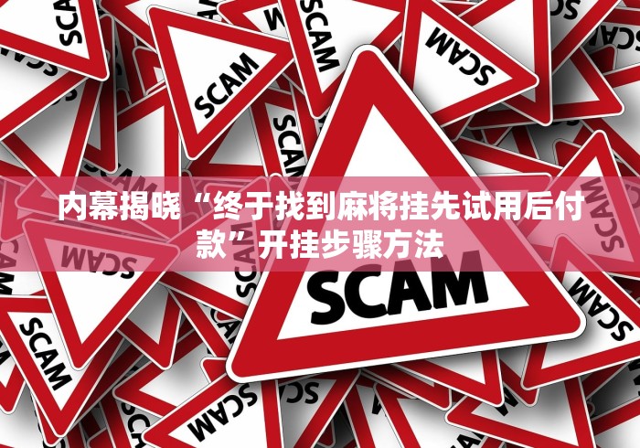 内幕揭晓“终于找到麻将挂先试用后付款”开挂步骤方法