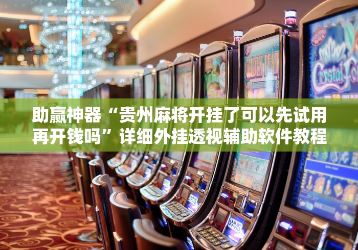 助赢神器“贵州麻将开挂了可以先试用再开钱吗”详细外挂透视辅助软件教程
