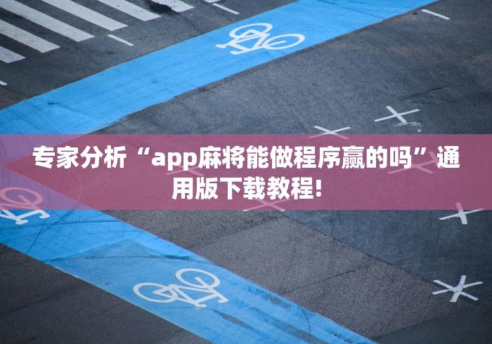 专家分析“app麻将能做程序赢的吗”通用版下载教程!