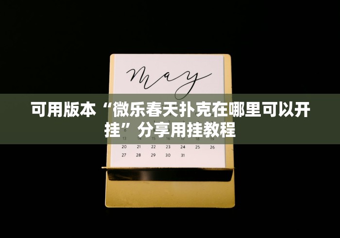 可用版本“微乐春天扑克在哪里可以开挂”分享用挂教程