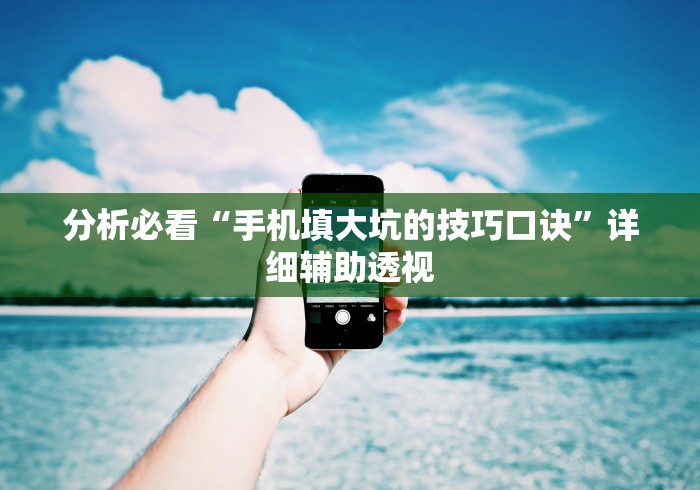 分析必看“手机填大坑的技巧口诀	”详细辅助透视