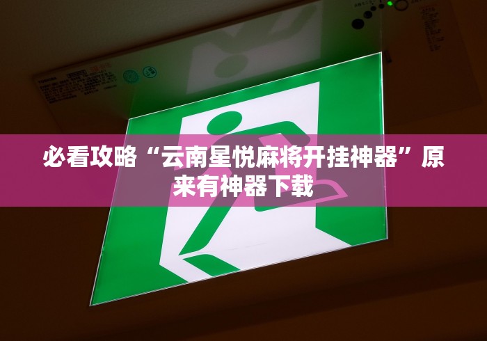 必看攻略“云南星悦麻将开挂神器”原来有神器下载
