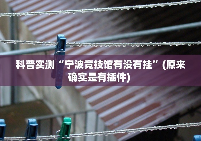 科普实测“宁波竞技馆有没有挂	”(原来确实是有插件) 